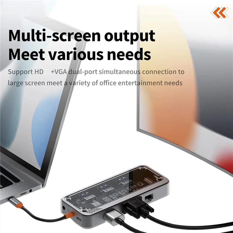 Superior-10 In 1 USB C Laptop Docking Station 100W Multiport Transparent USB C Hub Thunderbolt Dock For HP, Air/Pro Easy
Superior-10 In 1 USB C Laptop Docking Station 100W Multiport Transparent USB C Hub Thunderbolt Dock For HP, Air/Pro Easy