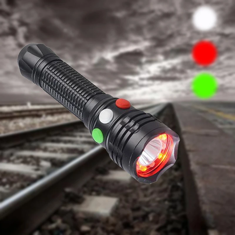 Railway Signal Flashlight Multifunctional Rechargeable Torch Light With Magnet Base Aluminum Hard 3 Color Light Torch
Railway Signal Flashlight Multifunctional Rechargeable Torch Light With Magnet Base Aluminum Hard 3 Color Light Torch