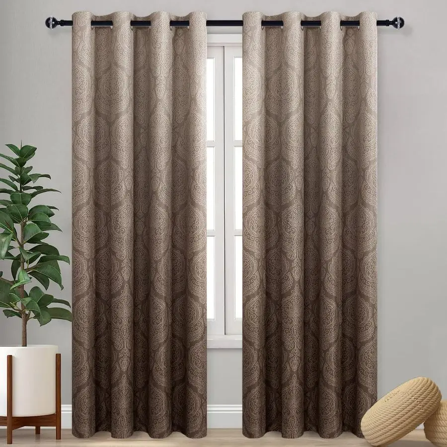 Ombre Blackout Curtains for Bedroom Damask Patterned Thermal Insulated Energy Saving Grommet Curtains for Living Room, Set of 2
Ombre Blackout Curtains for Bedroom Damask Patterned Thermal Insulated Energy Saving Grommet Curtains for Living Room, Set of 2
