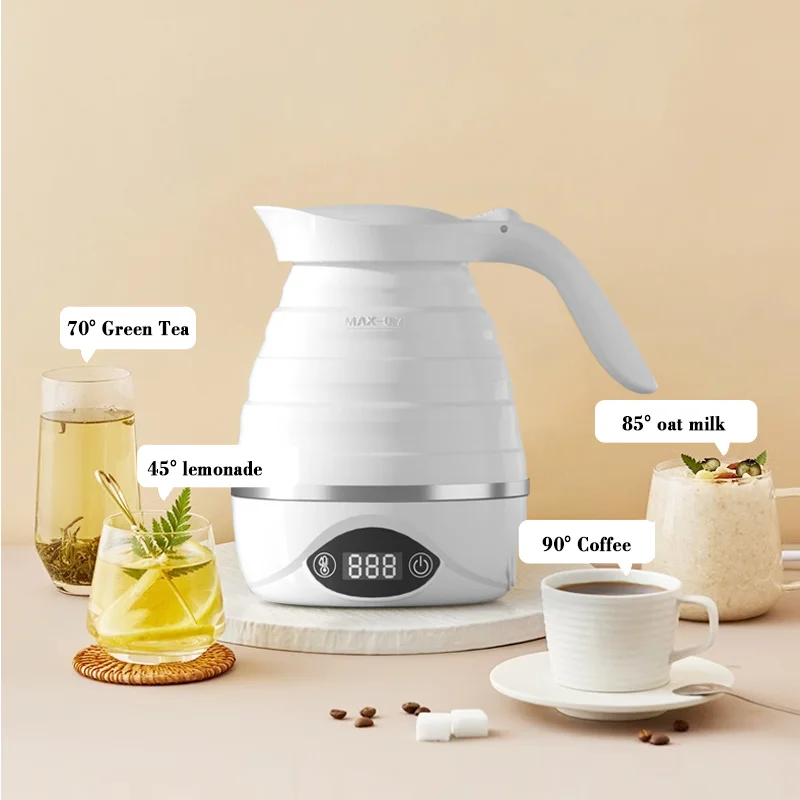 700ml Foldable Silicone Electric Kettle Smart Touch Control Water Kettle With 6 Temperature Set 800w Thermal Insulation Tea Pot
700ml Foldable Silicone Electric Kettle Smart Touch Control Water Kettle With 6 Temperature Set 800w Thermal Insulation Tea Pot