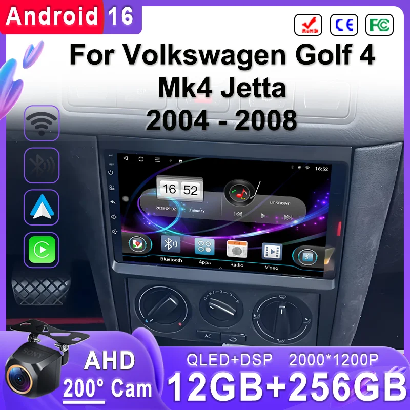 Android 16 In-Cell Screen Stereo Head Unit For Volkswagen Golf 4 Mk4 Jetta 2004 - 2008 High-performance CPU GPS Navigation wifi
Android 16 In-Cell Screen Stereo Head Unit For Volkswagen Golf 4 Mk4 Jetta 2004 - 2008 High-performance CPU GPS Navigation wifi