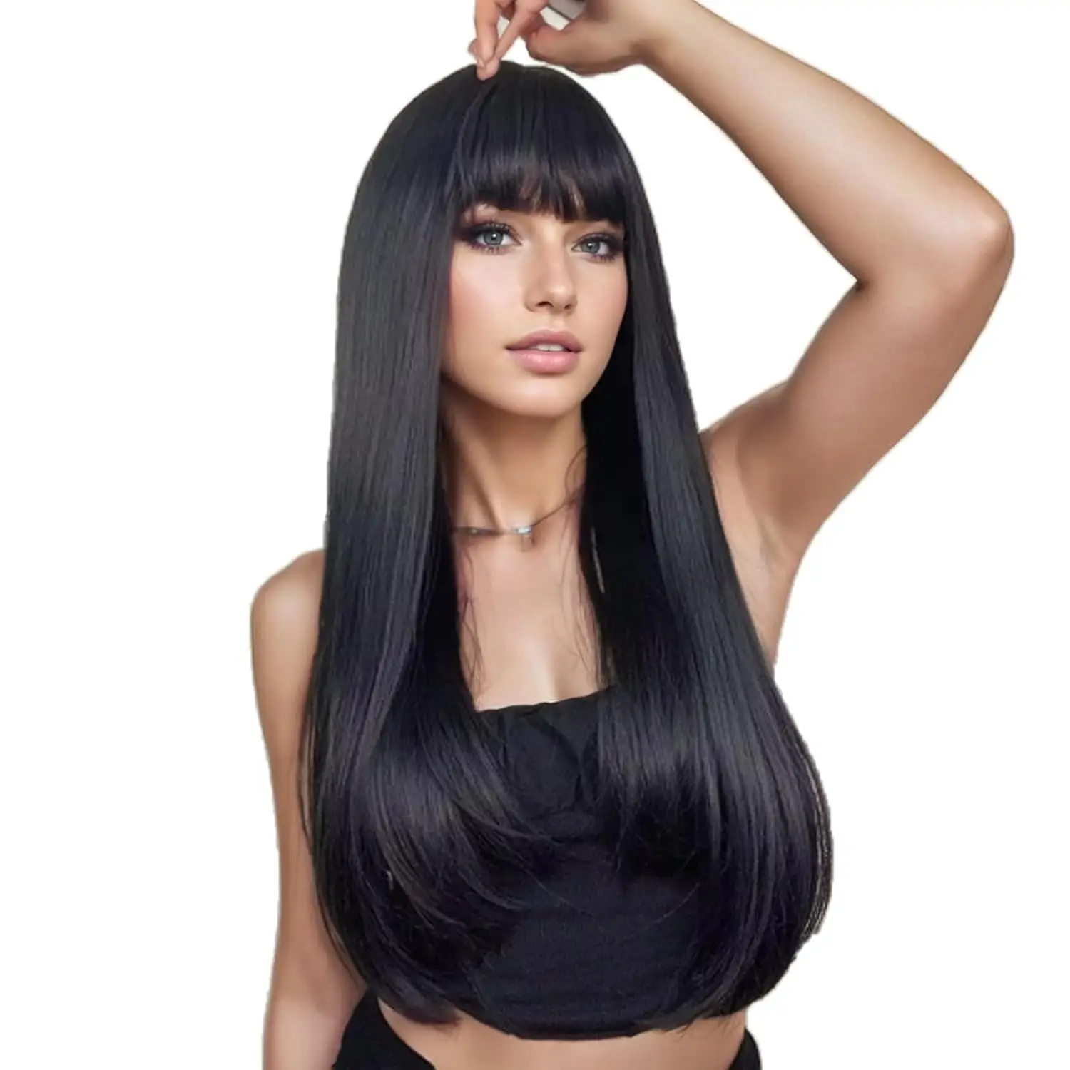 Women Long Straight Synthetic Hair Wig Bangs Brown Black Color Heat Resistant Wigs for Fashion Women Party Costume Halloween
Women Long Straight Synthetic Hair Wig Bangs Brown Black Color Heat Resistant Wigs for Fashion Women Party Costume Halloween