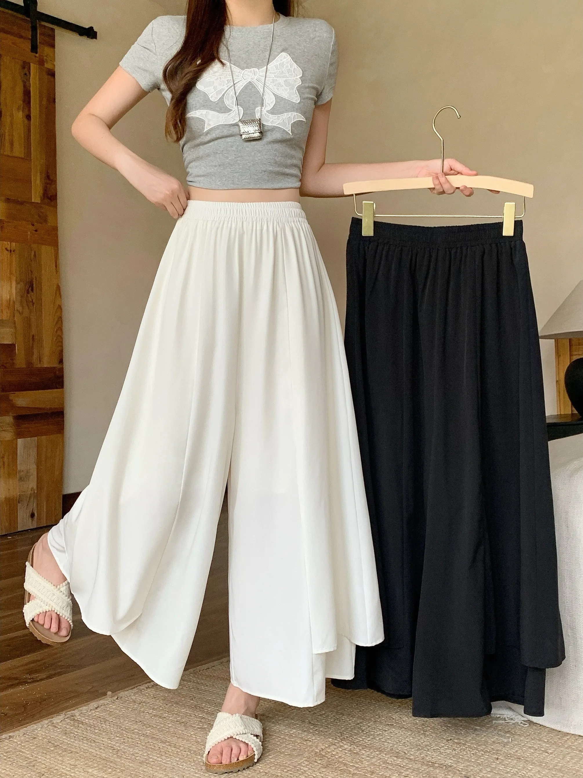 High Waist Wide Leg Pants Casual Loose Fit Elastic Waist Summer Fashion Ladies' plus Size Clothing Comfortable Breathable
High Waist Wide Leg Pants Casual Loose Fit Elastic Waist Summer Fashion Ladies' plus Size Clothing Comfortable Breathable