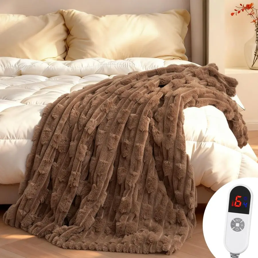 Throw Blanket 50x60, Electric Blanket with Bamboo Pattern, Luxury Faux Rabbit FurampSoft Flannel, 6 Heat Settings, 14 Hour Auto
Throw Blanket 50x60, Electric Blanket with Bamboo Pattern, Luxury Faux Rabbit FurampSoft Flannel, 6 Heat Settings, 14 Hour Auto