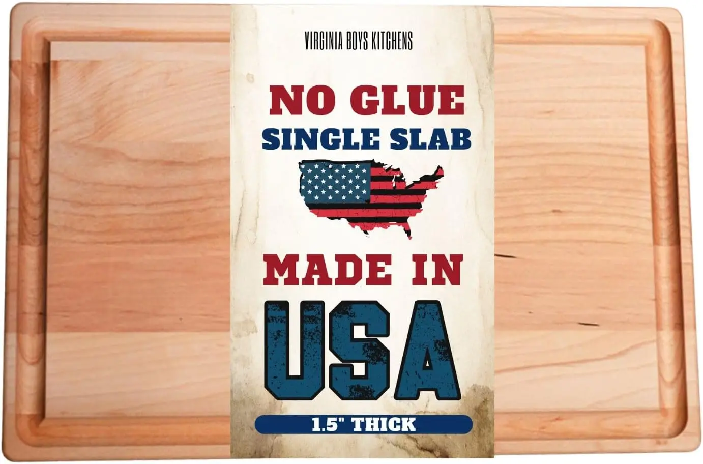 Cutting Board USA - NO GLUE - SINGLE SLAB - Maple Wood Butcher Block by - 100% real hardwood 17" x 11" x 1.5" Thic
Cutting Board USA - NO GLUE - SINGLE SLAB - Maple Wood Butcher Block by - 100% real hardwood 17" x 11" x 1.5" Thic