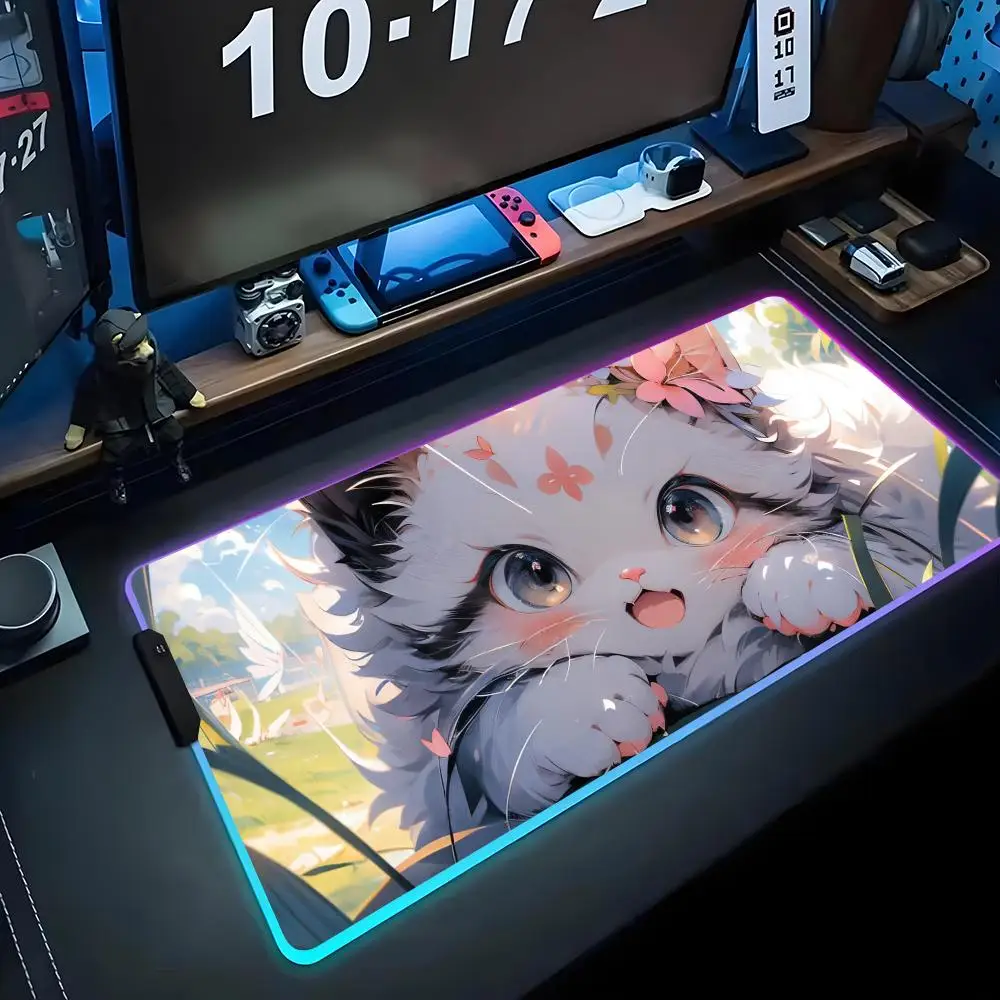 Коврик для мыши с милым котом RGB Gaming Mousepad Большой светодиодный коврик для ПК Настольный коврик Светящийся коврик для мыши Большие коврики для клавиатуры Настольный коврик с подсветкой
Коврик для мыши с милым котом RGB Gaming Mousepad Большой светодиодный коврик для ПК Настольный коврик Светящийся коврик для мыши Большие коврики для клавиатуры Настольный коврик с подсветкой