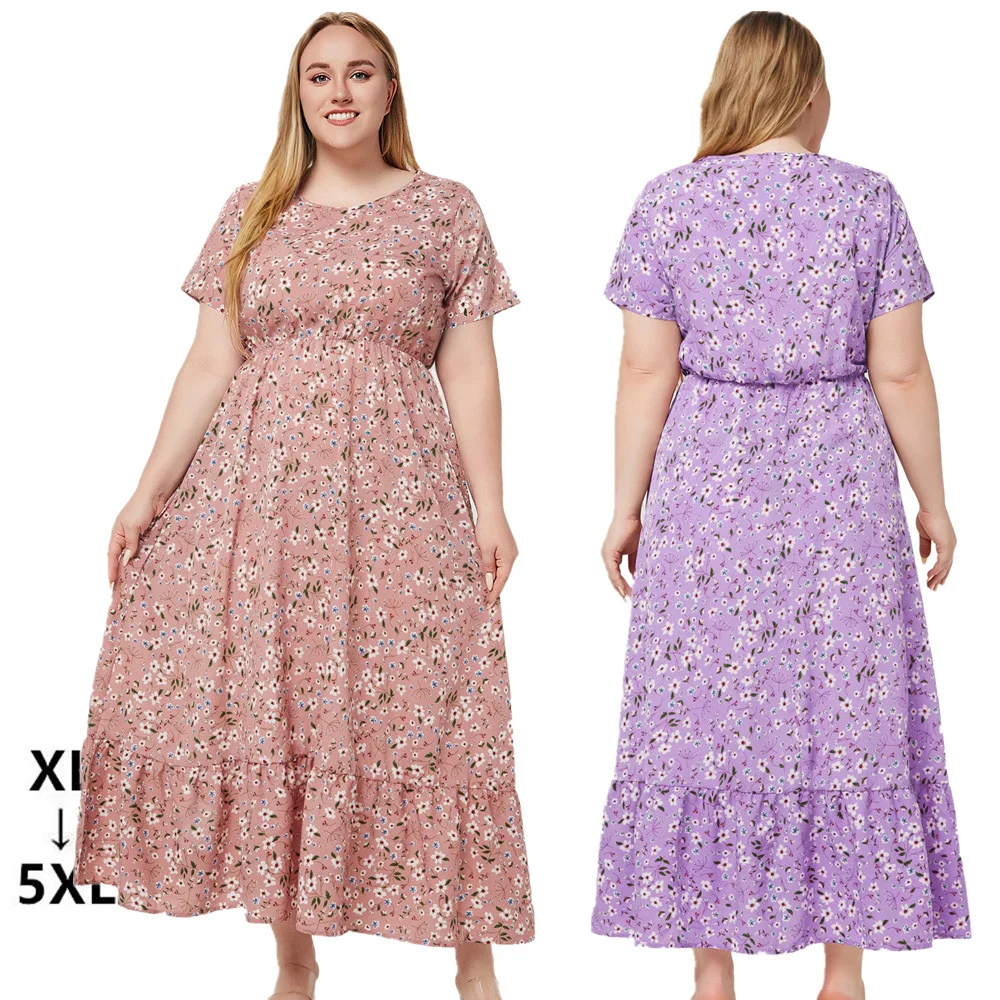 Elegant Dresses For Woman Bohemia Fashion Floral Dress Big Size Casual Summer Women's Clothing Chubby Ladies Clothes Clearance
Elegant Dresses For Woman Bohemia Fashion Floral Dress Big Size Casual Summer Women's Clothing Chubby Ladies Clothes Clearance