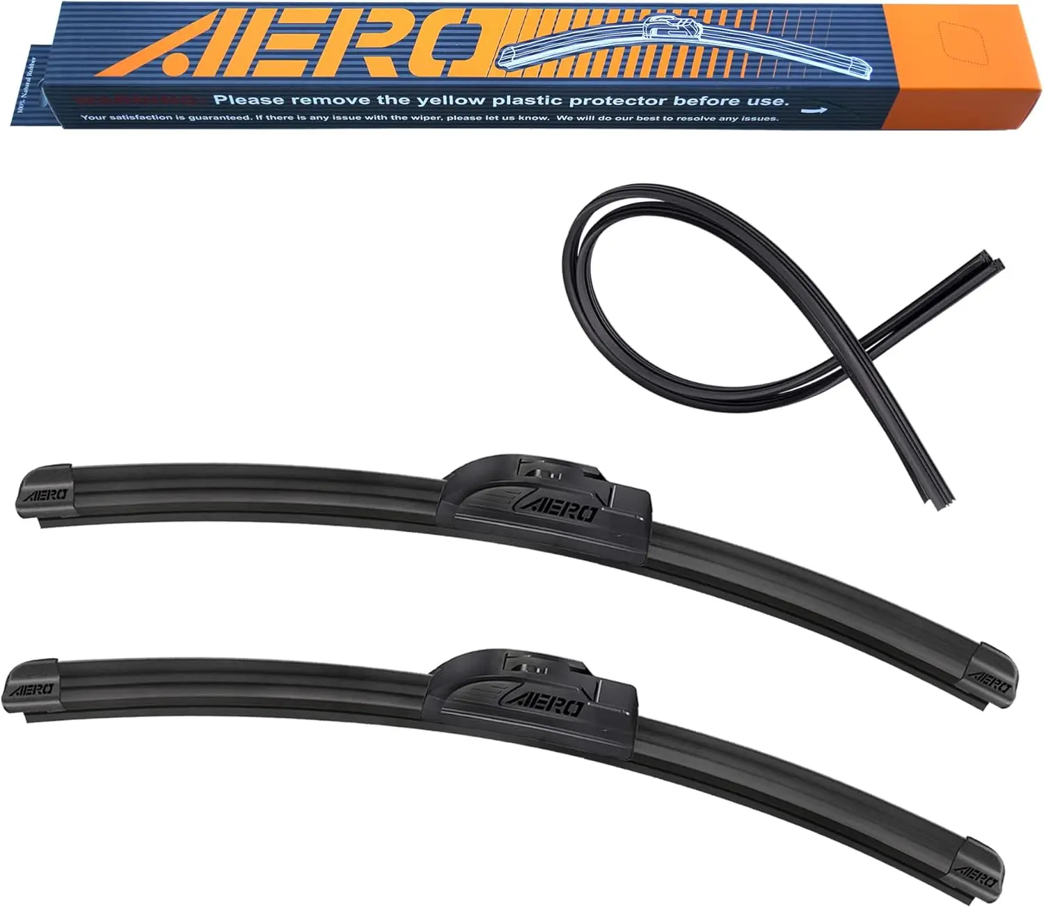 22" Windshield Wipers for Cars, All-Season Automotive Wiper Blades with Extra Rubber Refills, Pack of 2
22" Windshield Wipers for Cars, All-Season Automotive Wiper Blades with Extra Rubber Refills, Pack of 2