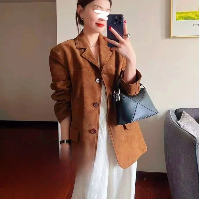 Insozkdg Amber Suede Coats Suit Womens Coat 2025 Autumn Winter New Shape Loose Design Niche Casual Jacket Blazer Women Clothing
Insozkdg Amber Suede Coats Suit Womens Coat 2025 Autumn Winter New Shape Loose Design Niche Casual Jacket Blazer Women Clothing