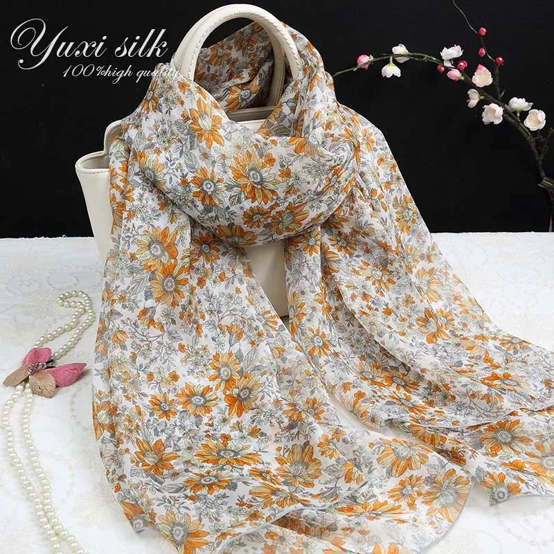 High Quality Yellow Small Floral Summer Silk Long Scarf Shawl Women's Spring, Autumn and Winter 
High Quality Yellow Small Floral Summer Silk Long Scarf Shawl Women's Spring, Autumn and Winter
