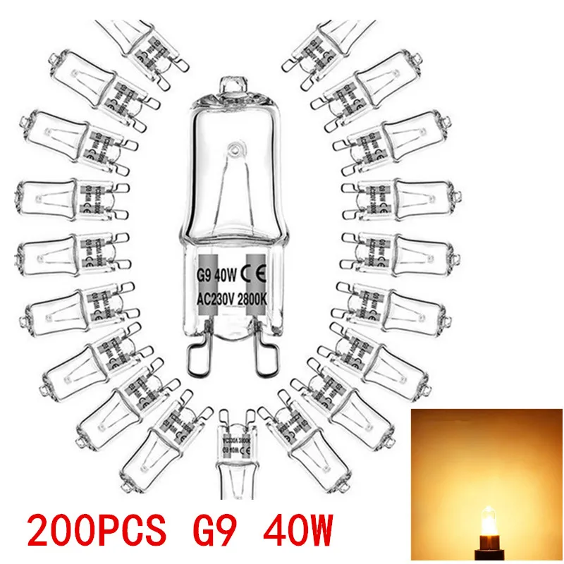 1/5/10/20/50/100/200PCS G9 230V 40W Oven Light High Temperature Resistant Halogen Bulb Lamp For Refrigerators Ovens Fans
1/5/10/20/50/100/200PCS G9 230V 40W Oven Light High Temperature Resistant Halogen Bulb Lamp For Refrigerators Ovens Fans