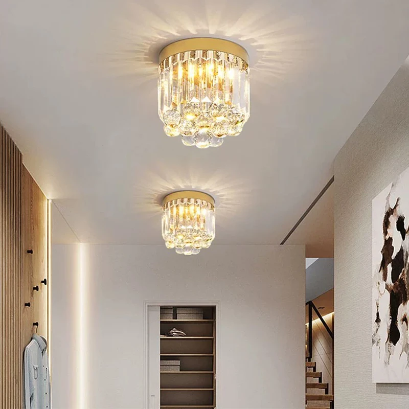 Modern Minimalist Crystal LED Ceiling Light, Luxury Ceiling Lamp for Corridor, Balcony, Cloakroom & Entryway
Modern Minimalist Crystal LED Ceiling Light, Luxury Ceiling Lamp for Corridor, Balcony, Cloakroom & Entryway
