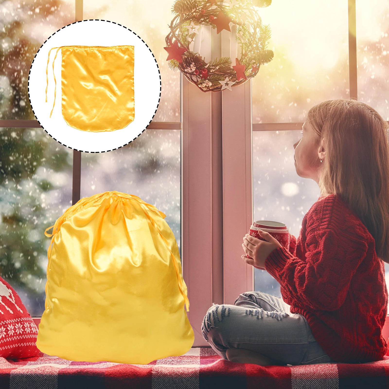 Large Christmas Gift Bag Santa Claus Present Pouch Reusable Drawstring Festive Classic Cloth Material Big Size Storage Holiday 
Large Christmas Gift Bag Santa Claus Present Pouch Reusable Drawstring Festive Classic Cloth Material Big Size Storage Holiday