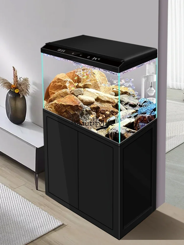 yj9Ecological Fish Tank Intelligent Touch-Free Water Hose Cabinet Floor Vertical Super White Glass Integrated
yj9Ecological Fish Tank Intelligent Touch-Free Water Hose Cabinet Floor Vertical Super White Glass Integrated