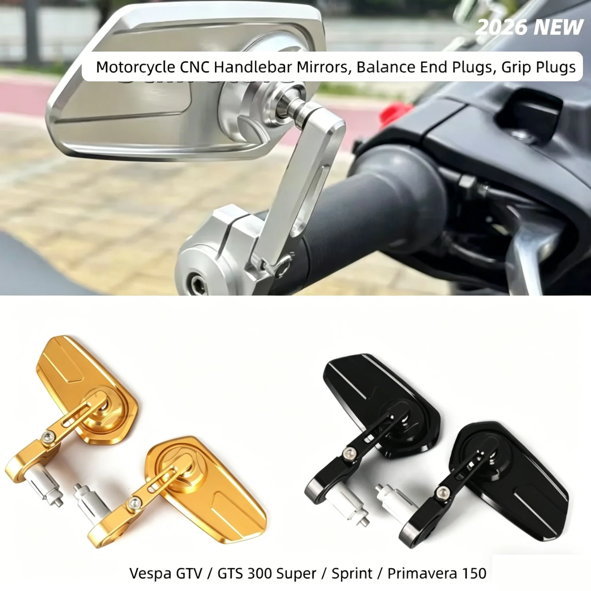For Vespa Sprint Primavera 150 GTV300 GTS 300 CNC Rearview Mirrors Blue Glass Scooter Bar End Handlebar Mirror Rear View Mirror
For Vespa Sprint Primavera 150 GTV300 GTS 300 CNC Rearview Mirrors Blue Glass Scooter Bar End Handlebar Mirror Rear View Mirror