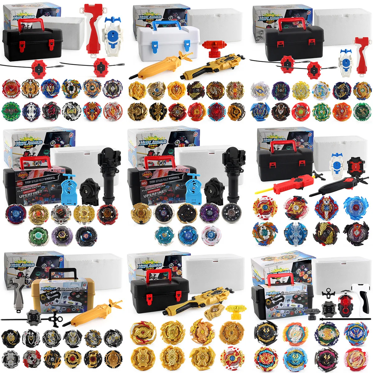 XD168-21B Beyblades Burst Gold Gyro Launcher Set Box Metal Fusion Bayblades Bables Toys For Child Christmas Gifts
XD168-21B Beyblades Burst Gold Gyro Launcher Set Box Metal Fusion Bayblades Bables Toys For Child Christmas Gifts
