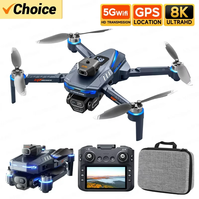 Профессиональный квадрокоптер GT8 с двойной 8K камерой, GPS, FPV, бесщеточными моторами, оптическим позиционированием и функцией зависания, складной, радиоуправляемый дрон-игрушка
Профессиональный квадрокоптер GT8 с двойной 8K камерой, GPS, FPV, бесщеточными моторами, оптическим позиционированием и функцией зависания, складной, радиоуправляемый дрон-игрушка