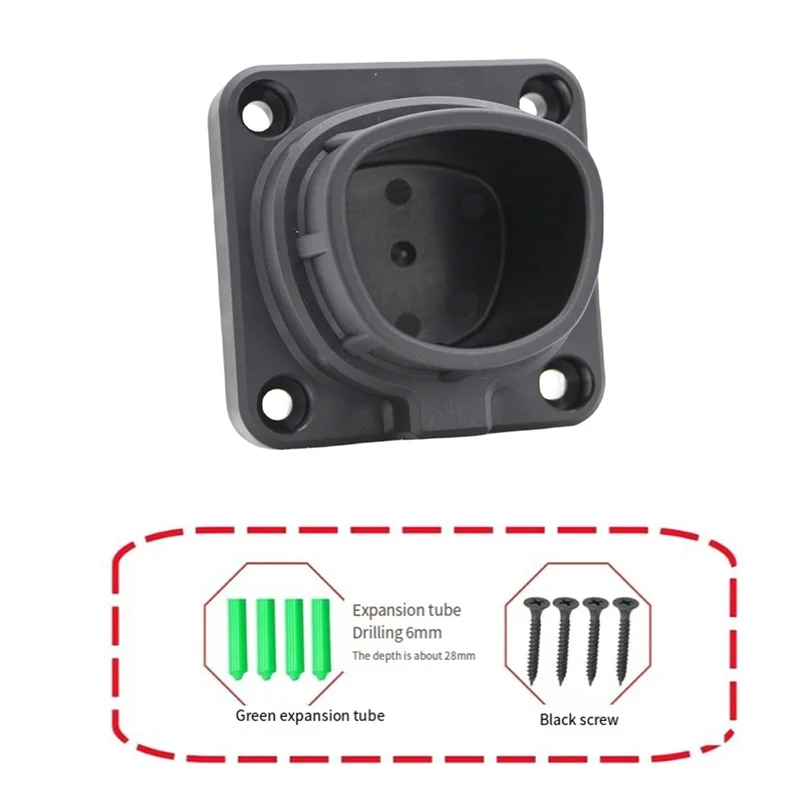 N84R EV Charger Nozzle Holster Dock With Automatic Lock And Reinforcing Ribs Wall-Mount For NACS & Tesla Connectors
N84R EV Charger Nozzle Holster Dock With Automatic Lock And Reinforcing Ribs Wall-Mount For NACS & Tesla Connectors