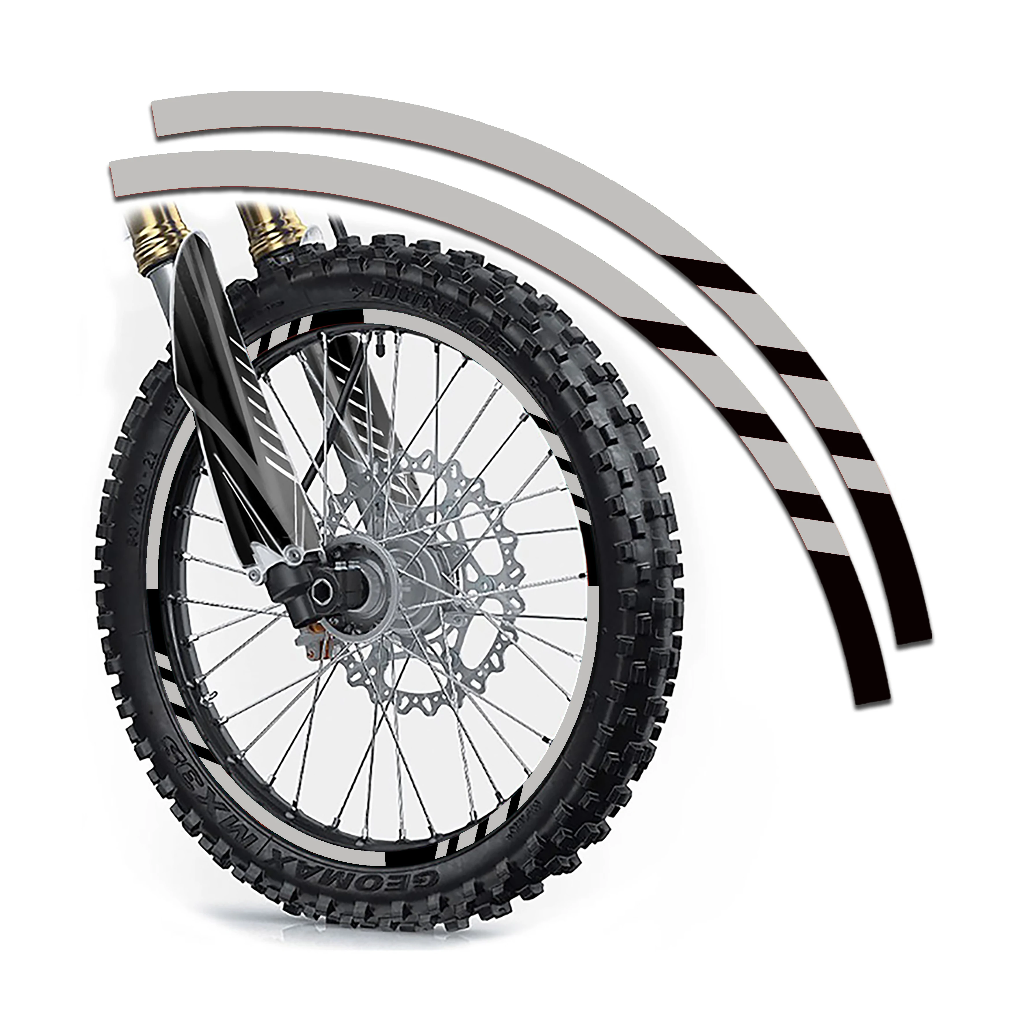 JY Racing 21'' x 18'' Rim Tape Motorcycle Wheel Sticker Tyre Deco Dirt Bike Supermoto 17'' x 17'' Gray Black, 16 Strips
JY Racing 21'' x 18'' Rim Tape Motorcycle Wheel Sticker Tyre Deco Dirt Bike Supermoto 17'' x 17'' Gray Black, 16 Strips