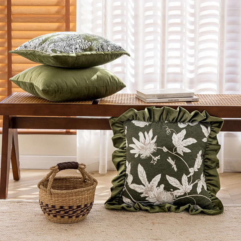 45x45CM Green Flounce Throw Pillow Cover Sofa Stamping Waist Cushion Cover Northern Europe Decor Home Decorative Pillowcase
45x45CM Green Flounce Throw Pillow Cover Sofa Stamping Waist Cushion Cover Northern Europe Decor Home Decorative Pillowcase