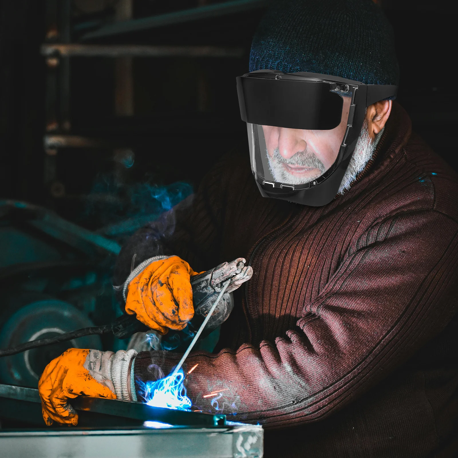 Welding Mask Lightweight Ear Clip Design Wide View Face Guard For Grinding Construction Woodworking Safety Shield
Welding Mask Lightweight Ear Clip Design Wide View Face Guard For Grinding Construction Woodworking Safety Shield