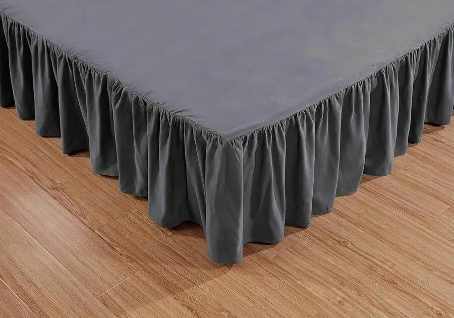 Microfiber Solid Ruffled Bed Skirt 14 Inch Drop Full Size Charcoal
Microfiber Solid Ruffled Bed Skirt 14 Inch Drop Full Size Charcoal