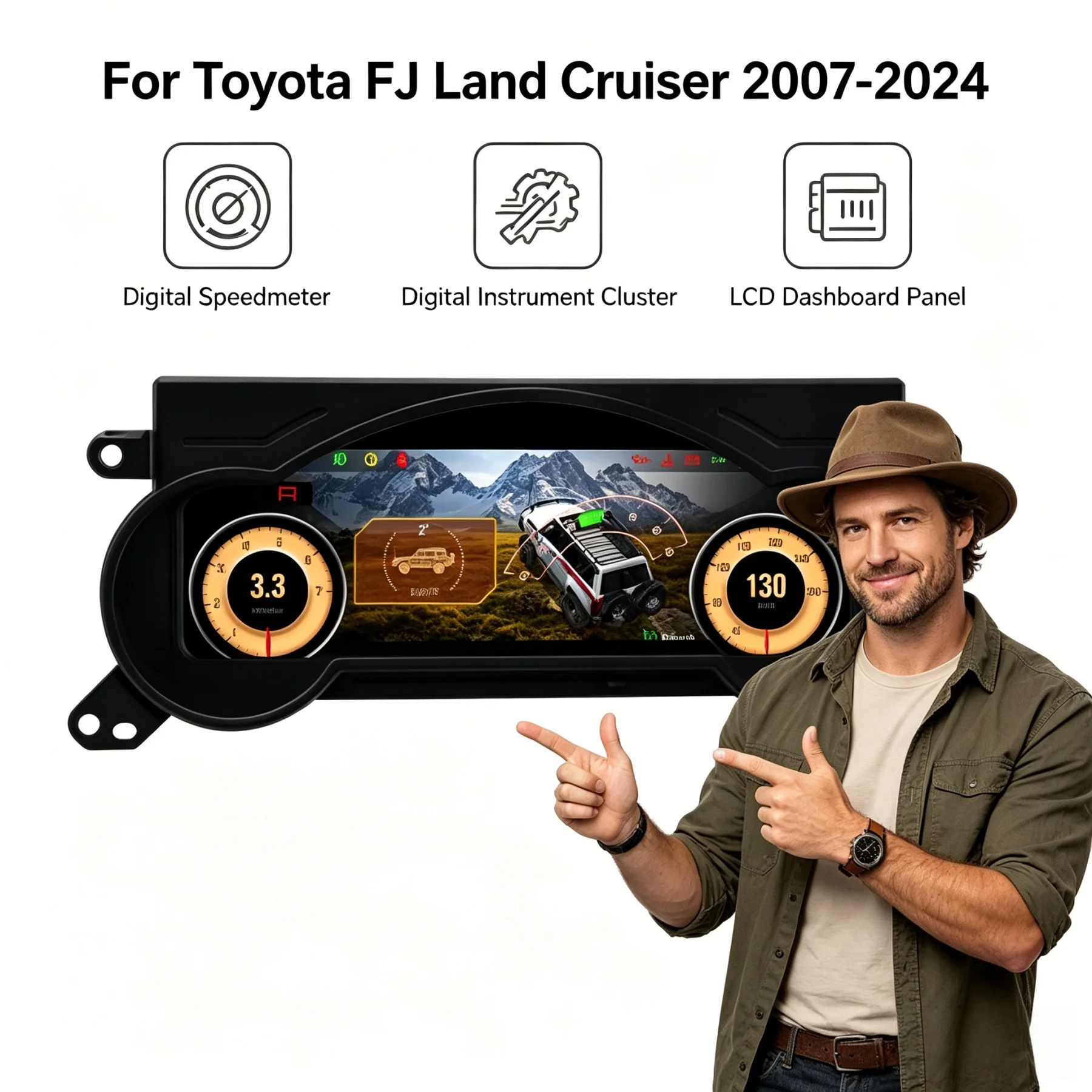 12.3 For For Toyota FJ 2007~2024 Instrument Display SpeedMeter LCD Instrument Cluster Car Radio Multimedia Player GPS Navigation
12.3 For For Toyota FJ 2007~2024 Instrument Display SpeedMeter LCD Instrument Cluster Car Radio Multimedia Player GPS Navigation