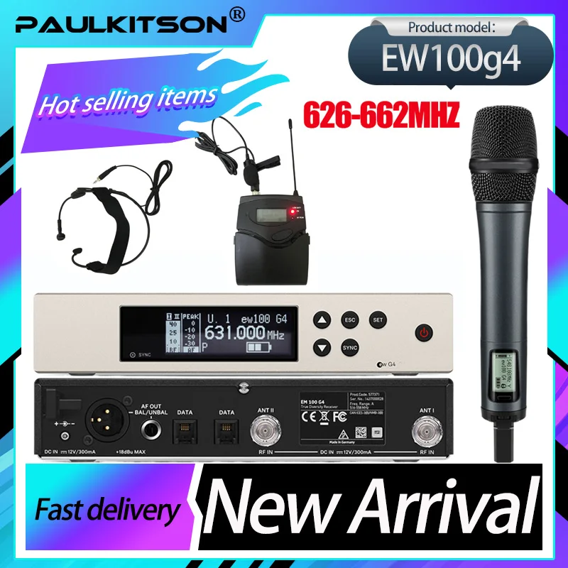 Paulkitson EW135g4 EW100g4 Professional Wireless Microphone System With E835s Haneheld Bodypack Headset Uhf True Diversity Mic
Paulkitson EW135g4 EW100g4 Professional Wireless Microphone System With E835s Haneheld Bodypack Headset Uhf True Diversity Mic