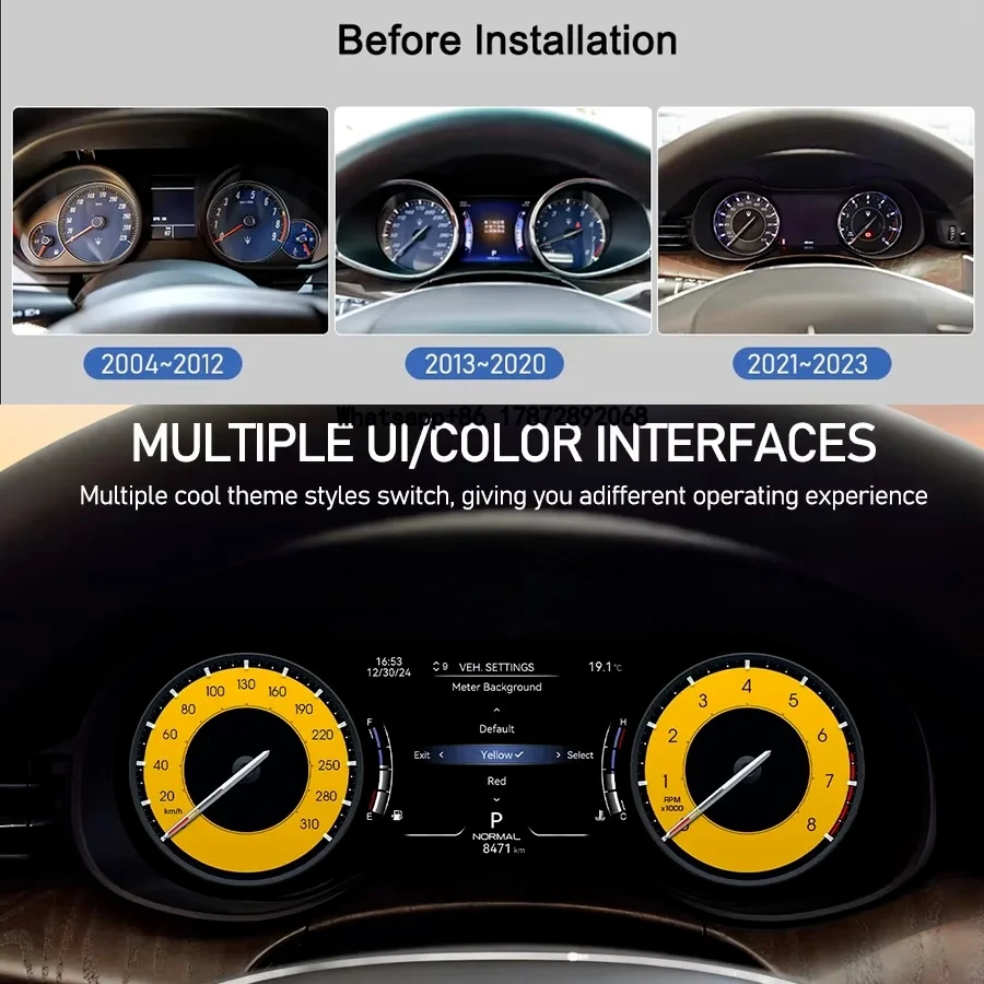 2026 LCD Car Dashboard Speedometer Digital for Quattroporte 2004-2023 Virtual Cockpit Instrument Panel Meter Screen
2026 LCD Car Dashboard Speedometer Digital for Quattroporte 2004-2023 Virtual Cockpit Instrument Panel Meter Screen