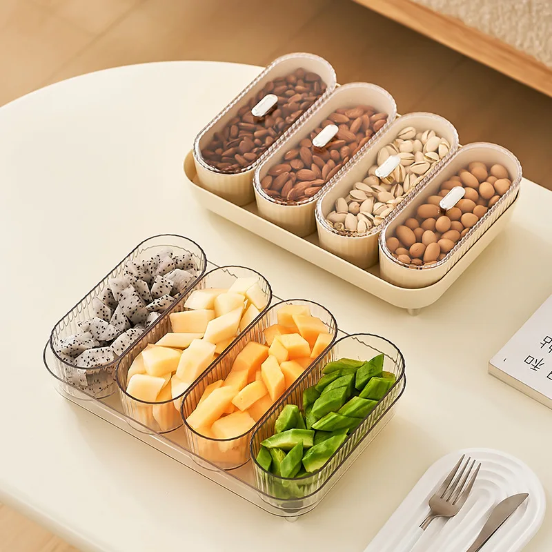 Fruit plate Household kitchen living room tea table plastic dry fruit box simple fashion free display fruit plate with cover
Fruit plate Household kitchen living room tea table plastic dry fruit box simple fashion free display fruit plate with cover