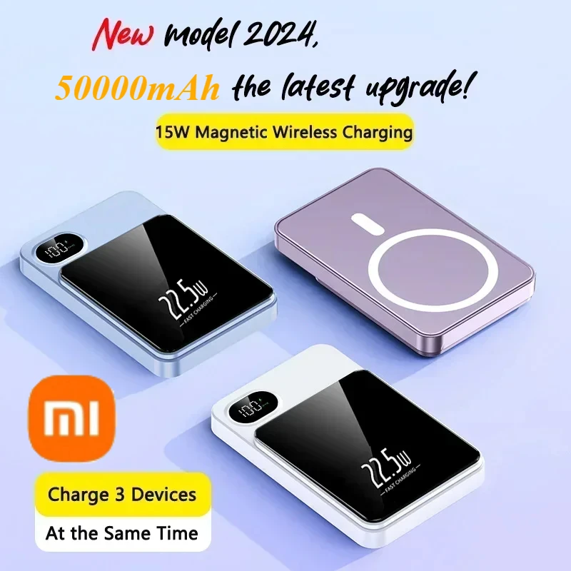 Xiaomi Original 50000mAh Wireless Magnetic Power Bank Magsafe Ultra Fast Charging Portable Large Capacity Phone Accessories
Xiaomi Original 50000mAh Wireless Magnetic Power Bank Magsafe Ultra Fast Charging Portable Large Capacity Phone Accessories