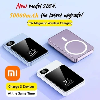 Xiaomi Original 50000mAh Wireless Magnetic Power Bank Magsafe Ultra Fast Charging Portable Large Capacity Phone Accessories