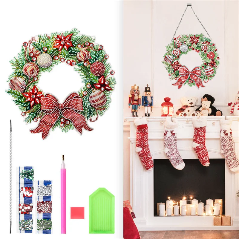 Special Shaped Diamond Painting Hanging Wreath Diamond Painting Wreath Ornament Acrylic Crystal Painting Wreath Kit
Special Shaped Diamond Painting Hanging Wreath Diamond Painting Wreath Ornament Acrylic Crystal Painting Wreath Kit