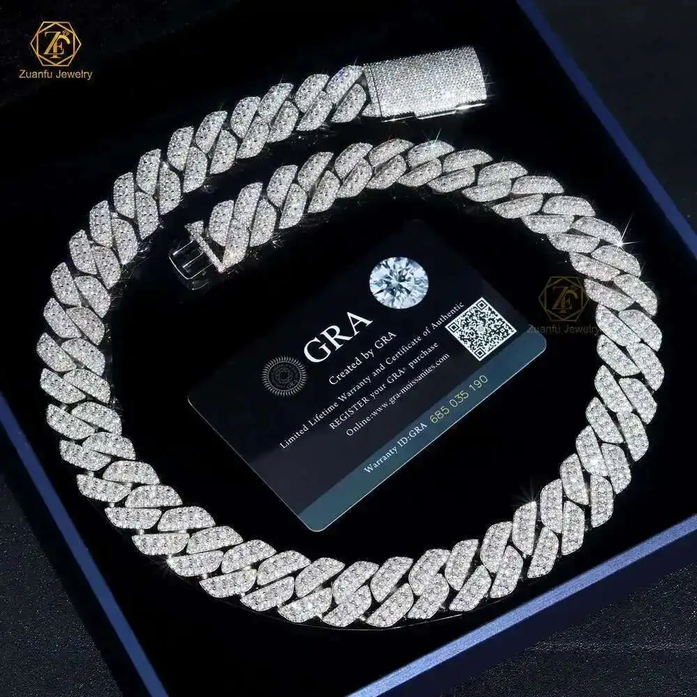 18mm Width Fine Jewelry Men Necklace Sterling Silver 925 Iced Out Moissanite Hip Hop Iced Out Cuban Link Chain
18mm Width Fine Jewelry Men Necklace Sterling Silver 925 Iced Out Moissanite Hip Hop Iced Out Cuban Link Chain