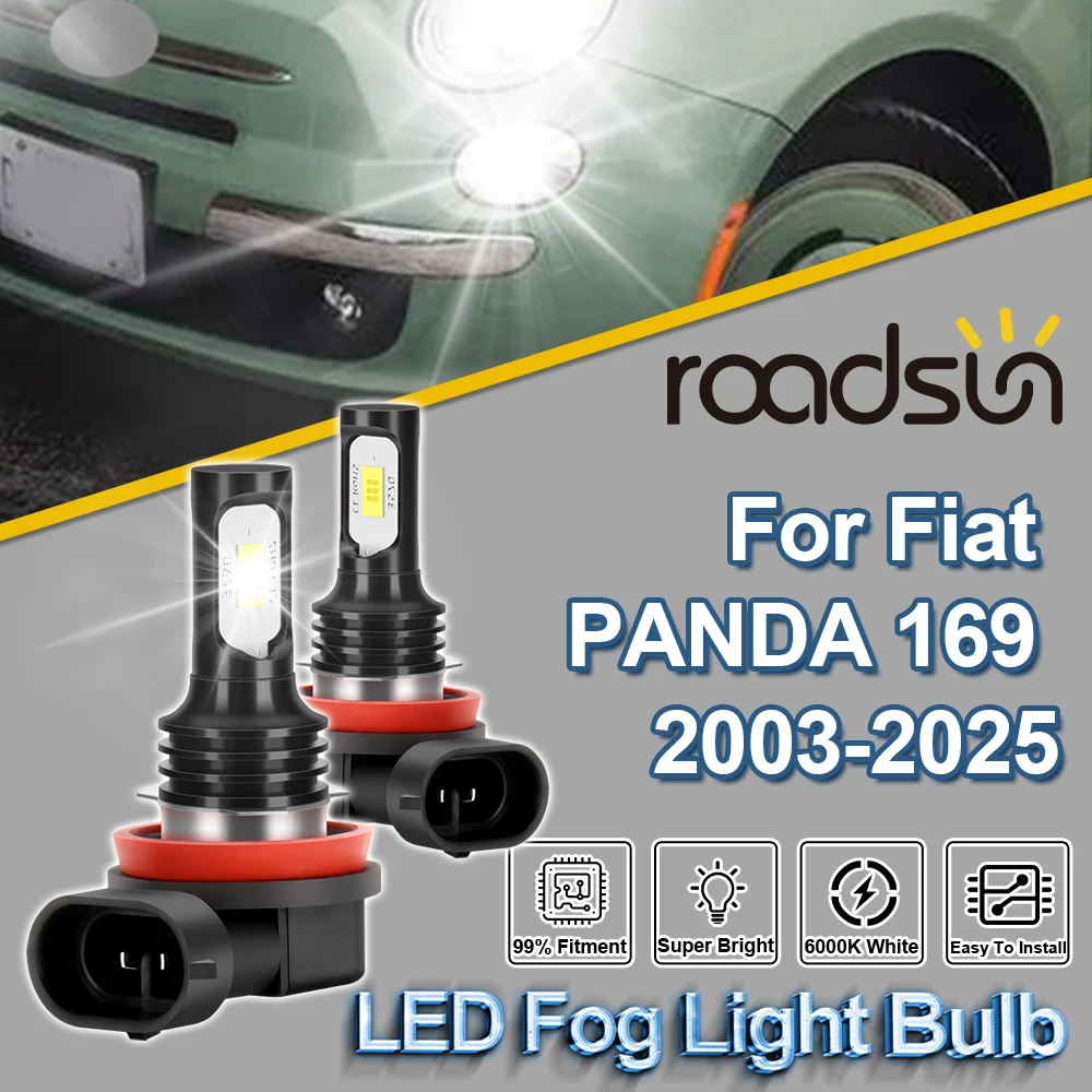 ROADSUN 2X For Fiat PANDA 169 2003 2004 2005 2006 2007 2008 2009 2010 2011-2025 H8 H9 H11 Canbus Car LED Fog Light Bulb Fog Lamp
ROADSUN 2X For Fiat PANDA 169 2003 2004 2005 2006 2007 2008 2009 2010 2011-2025 H8 H9 H11 Canbus Car LED Fog Light Bulb Fog Lamp
