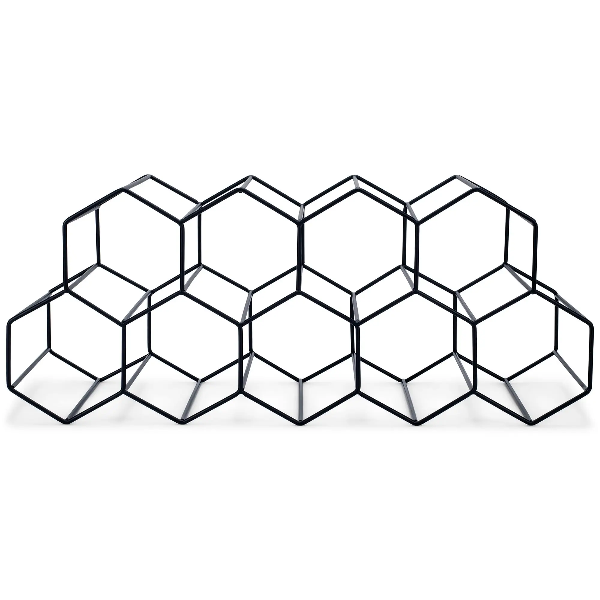 Black Iron Honeycomb Design Tabletop Wine Holder For 12 Bottles, Kitchen Countertop Or Pantry Storage
Black Iron Honeycomb Design Tabletop Wine Holder For 12 Bottles, Kitchen Countertop Or Pantry Storage