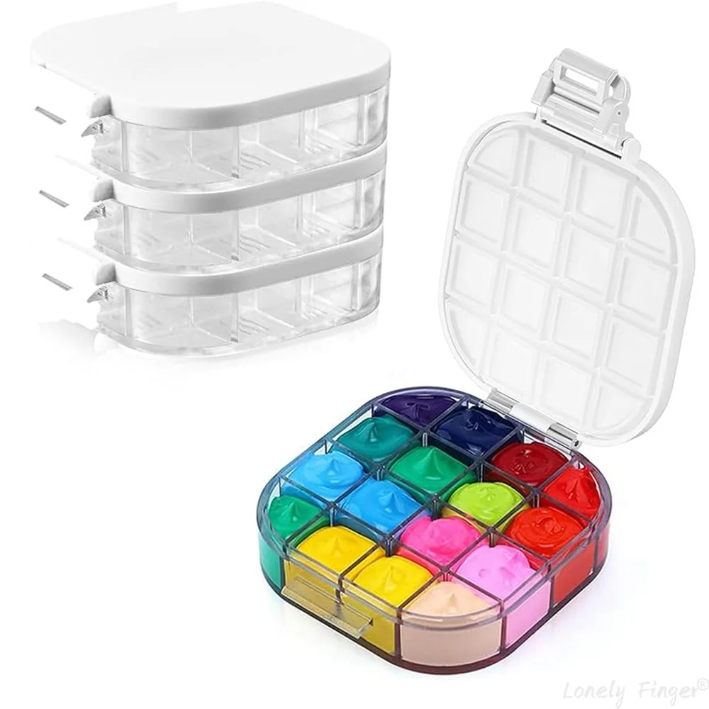 Пустая герметичная коробка для хранения красок, 16-луночная небольшая палитра красок, акриловый контейнер для акварели, масла
Пустая герметичная коробка для хранения красок, 16-луночная небольшая палитра красок, акриловый контейнер для акварели, масла