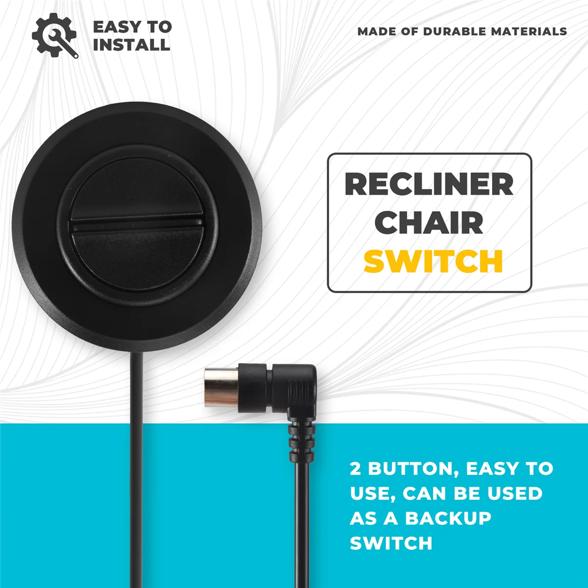 2 Button 5 Pin Massage Recliner Chair Electric Sofa Round Handle Power Switch SSQ 
2 Button 5 Pin Massage Recliner Chair Electric Sofa Round Handle Power Switch SSQ