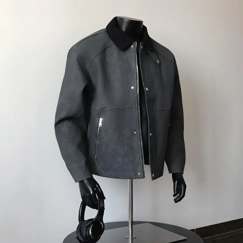 QAGO American Large Size Patchwork Color Collar PU Leather Jacket Men Spring Autumn Retro Flip Collar Thin Casual Loose
QAGO American Large Size Patchwork Color Collar PU Leather Jacket Men Spring Autumn Retro Flip Collar Thin Casual Loose