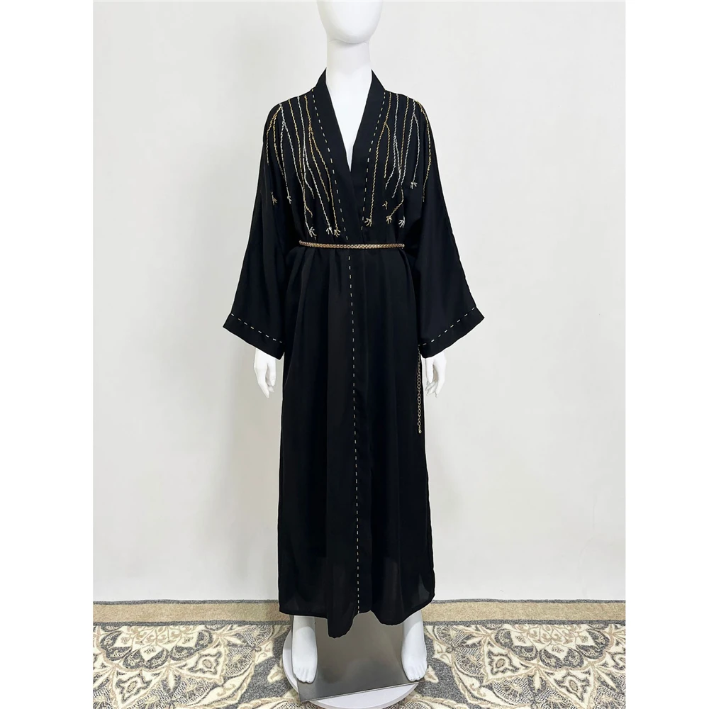 Dubai Embroidered Beaded Middle East Cardigan Long Muslim Dress Open Abaya 2025 New Design Luxury Fashion Latest Women Jalabiya
Dubai Embroidered Beaded Middle East Cardigan Long Muslim Dress Open Abaya 2025 New Design Luxury Fashion Latest Women Jalabiya