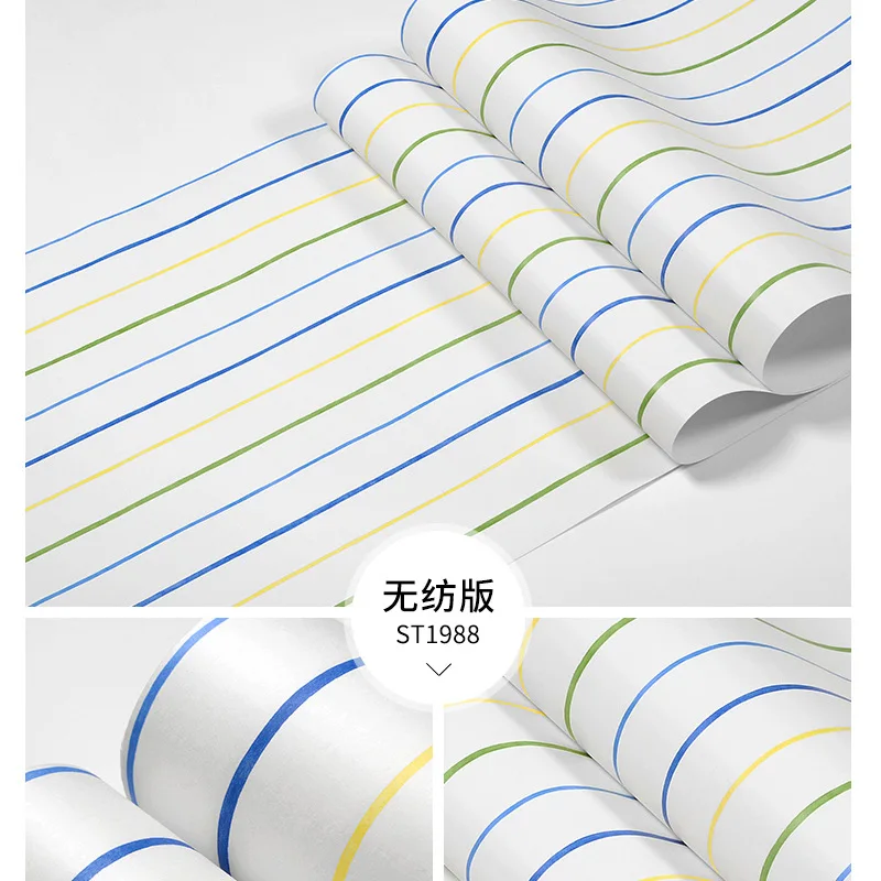Mediterranean Style Blue Yellow Green Vertical Stripes Wallpaper Ins Nordic Bedroom Princess Powder Children'S Room Wallpaper
Mediterranean Style Blue Yellow Green Vertical Stripes Wallpaper Ins Nordic Bedroom Princess Powder Children'S Room Wallpaper