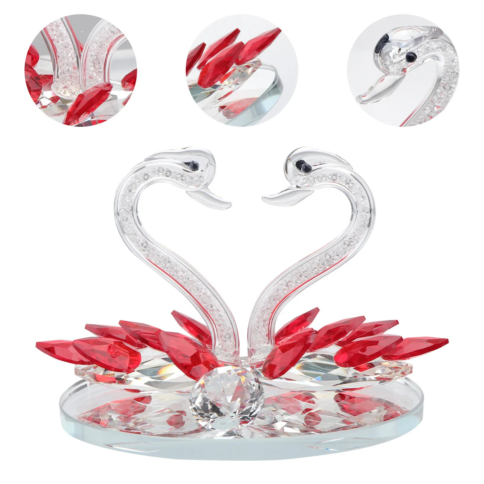 1Pcs Crystal Swan Decorative Art Craft Red Simulation Swan for Romantic Couple Gift Wedding Party Layout
1Pcs Crystal Swan Decorative Art Craft Red Simulation Swan for Romantic Couple Gift Wedding Party Layout