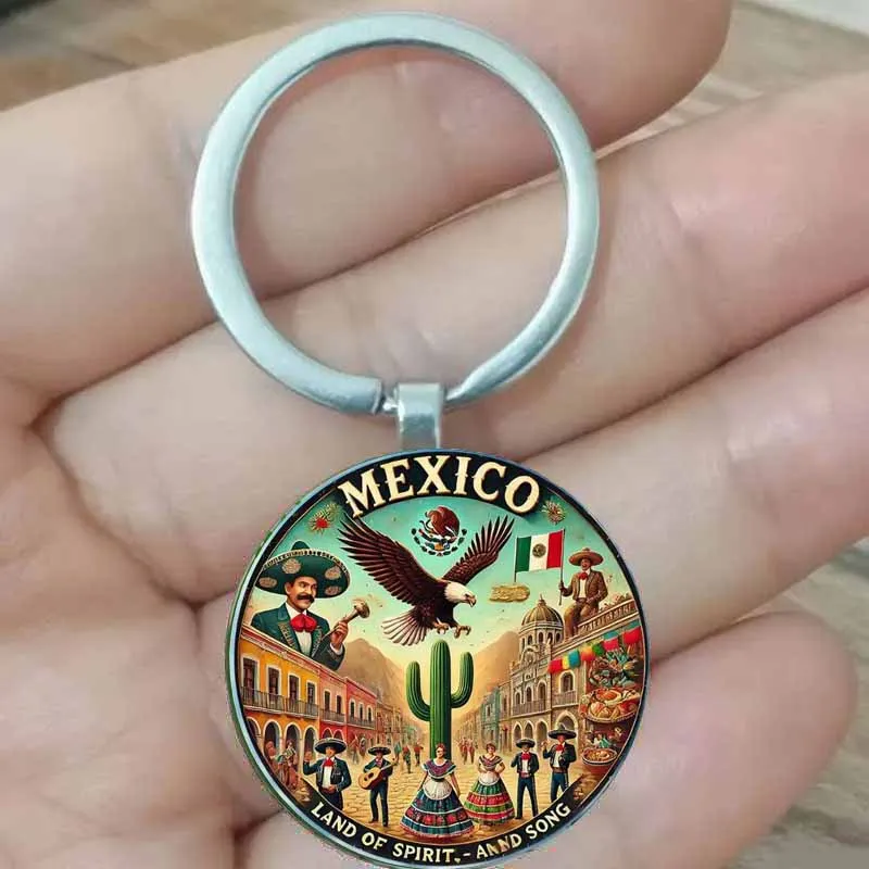 Vintage Mexican keychain with song and dance scenes, colorful Mexican party design, Valentine's Day, birthday, Thanksgiving gift
Vintage Mexican keychain with song and dance scenes, colorful Mexican party design, Valentine's Day, birthday, Thanksgiving gift