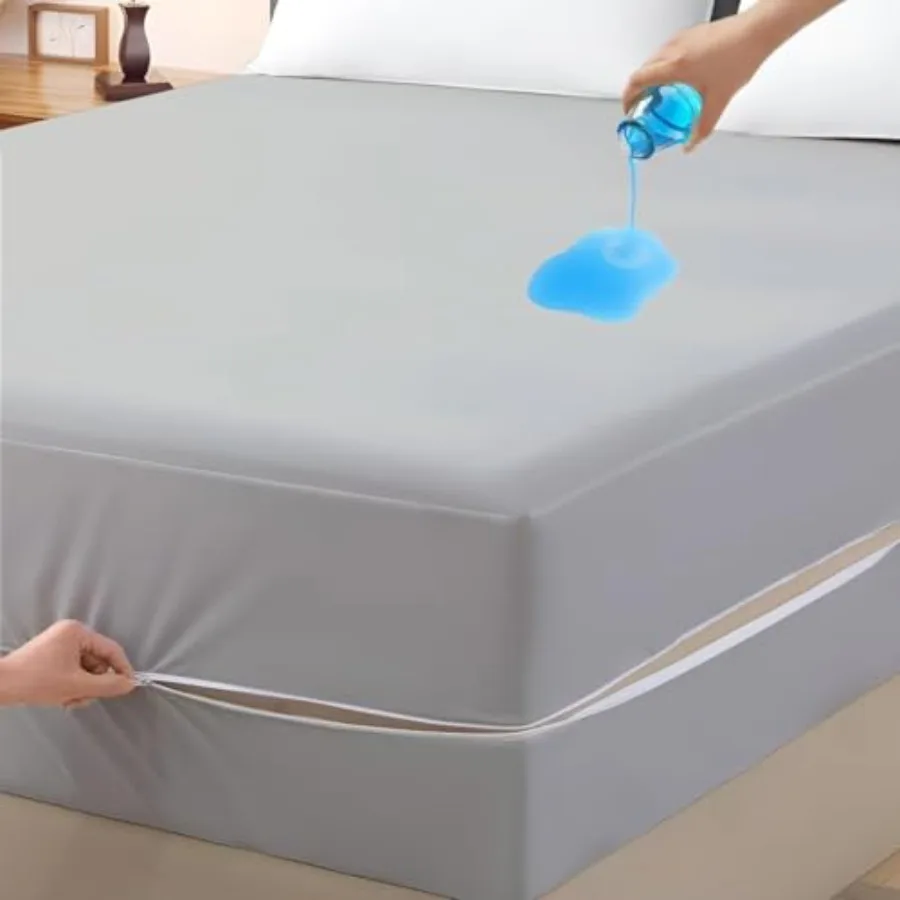 Mattress Protector Crib Size 100% Waterproof Zippered Cover, 6 ch Deep, Si-Sided Mattress Encasement for Bed, Zipper Closure St
Mattress Protector Crib Size 100% Waterproof Zippered Cover, 6 ch Deep, Si-Sided Mattress Encasement for Bed, Zipper Closure St