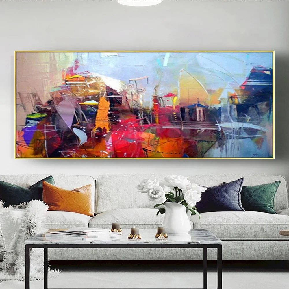 100% Hand-Painted Abstract Large Oil Painting On Canvas Modern City Wall Art Picture For Living Room Home Decor Palette Mountain
100% Hand-Painted Abstract Large Oil Painting On Canvas Modern City Wall Art Picture For Living Room Home Decor Palette Mountain