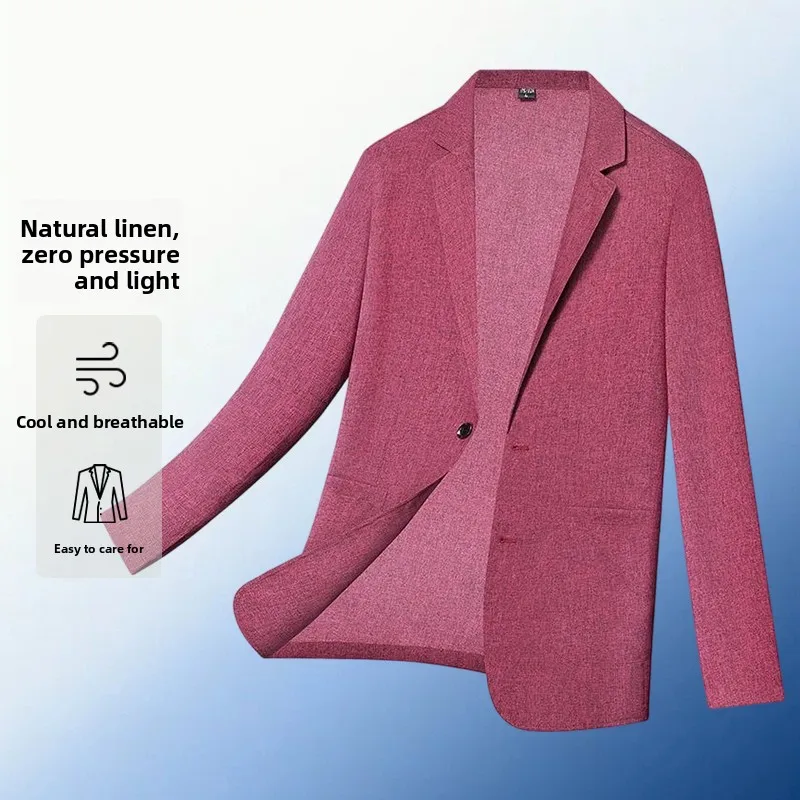 30% Linen Blazer - Men's Fashionally Fit Business Formal Wedding Gentleman's Cool Silk Lightweight Breathable Casual Blazer
30% Linen Blazer - Men's Fashionally Fit Business Formal Wedding Gentleman's Cool Silk Lightweight Breathable Casual Blazer