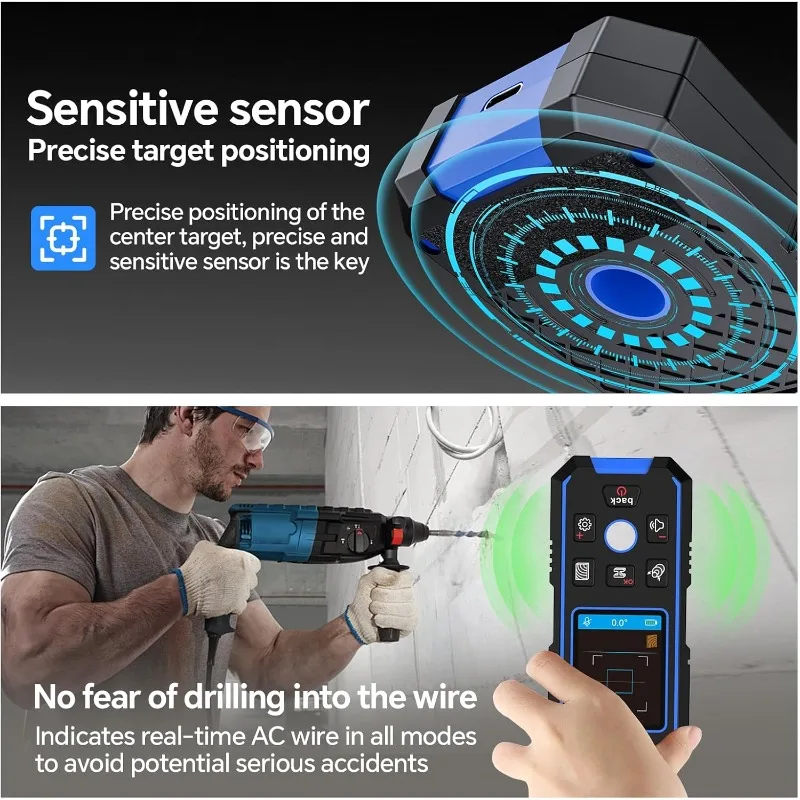 NOYAFA Stud Finder Wall Scanner, Rechargeable Wall Stud Detector with Locating Holes, LED Display and Audio Alarm Function Metal
NOYAFA Stud Finder Wall Scanner, Rechargeable Wall Stud Detector with Locating Holes, LED Display and Audio Alarm Function Metal