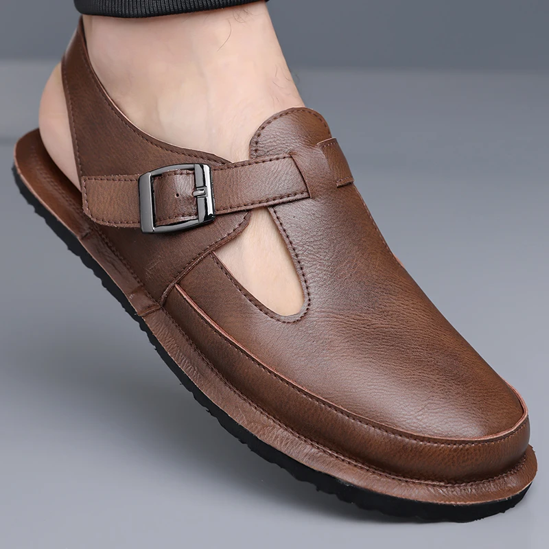 Men Sandals PU Flat Bottomed Comfortable Half Toe Casual Slippers Beach Sandals Size 38-48
Men Sandals PU Flat Bottomed Comfortable Half Toe Casual Slippers Beach Sandals Size 38-48