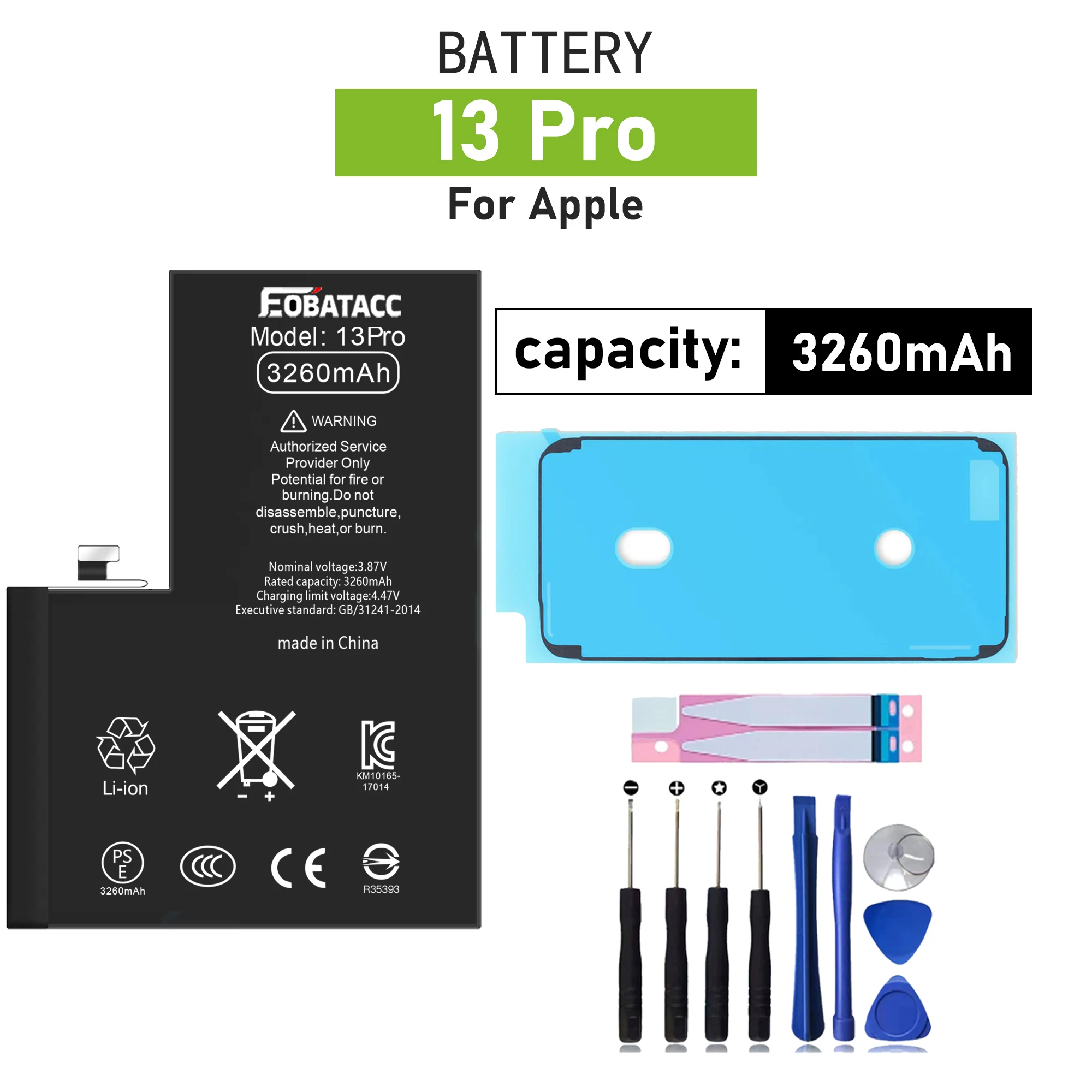 2025 лет EOTABACC Новый 100% высококачественный аккумулятор для телефона Apple 13 pro 3260 мАч Bateria + бесплатные инструменты
2025 лет EOTABACC Новый 100% высококачественный аккумулятор для телефона Apple 13 pro 3260 мАч Bateria + бесплатные инструменты