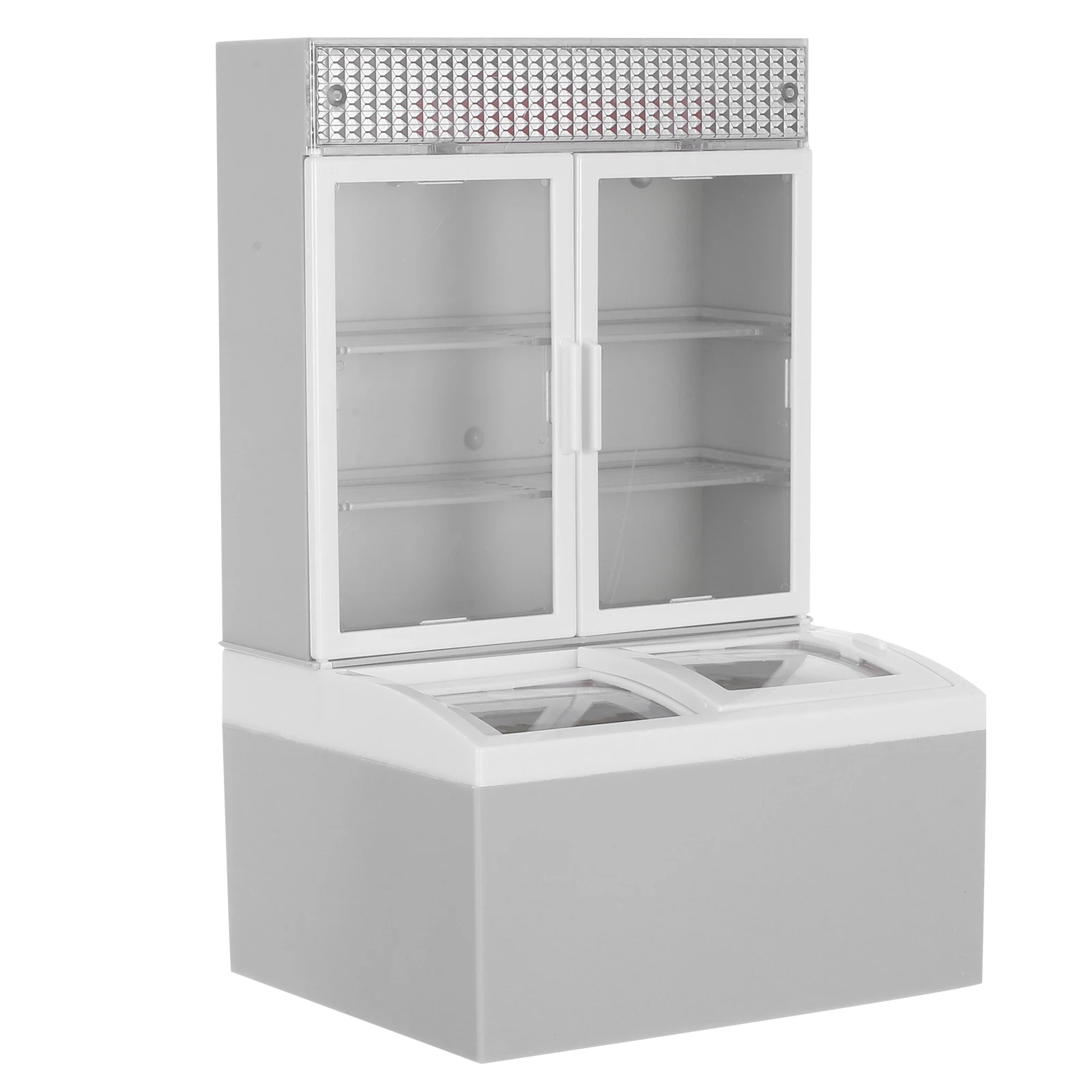 Miniature Ice Cream Cabinet Dollhouse Kitchen Furniture Display Fridge Pretend Play Toy Realistic Design Mini Refrigerator Set
Miniature Ice Cream Cabinet Dollhouse Kitchen Furniture Display Fridge Pretend Play Toy Realistic Design Mini Refrigerator Set